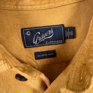 Grayers JEREMIAH VINTAGE GARMENT DYED CORD SHIRT. Men’s MD.